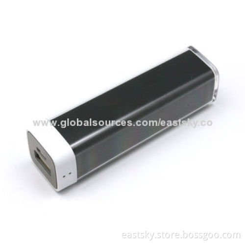 2,600mAh Lipstick Power Bank, Various Colors are Available, Very Popular